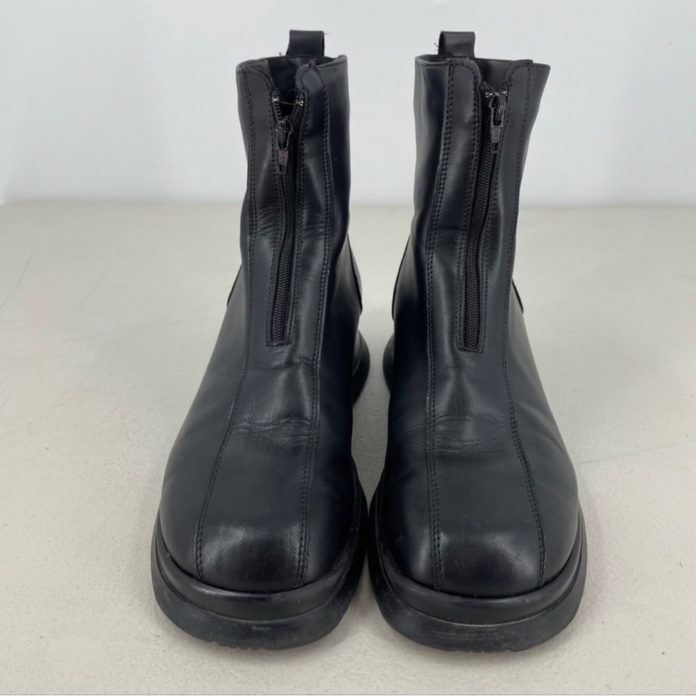 Santana Canada Leather Zip Ankle Boots Black size 9
